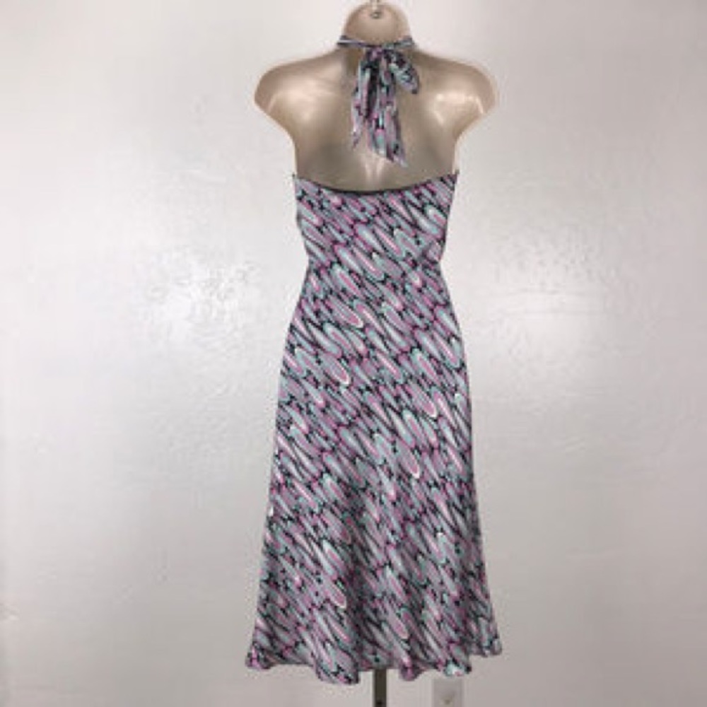 Laundry by Shelli Segal silk print halter dress